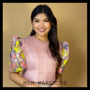 レース袖付き Juci Filipiniana トップ - FL トップ