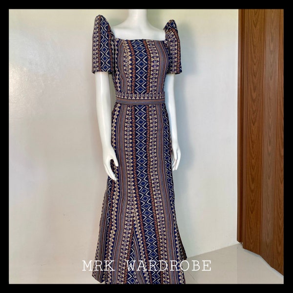 Vestido Serpentina Inabel Filipiniana