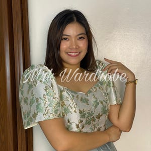 Brocade Filipiniana Top- Tanya Top