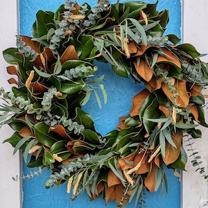 Magnolia and Eucalyptus Wreath