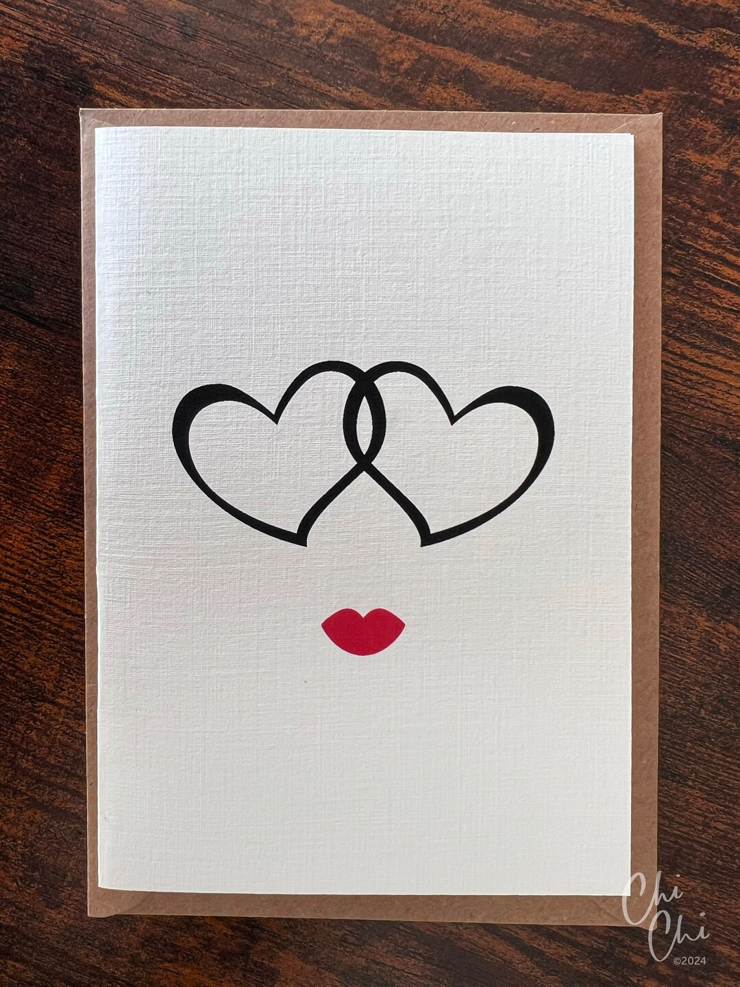 Illustrated Love Hearts Valentine Card - Etsy