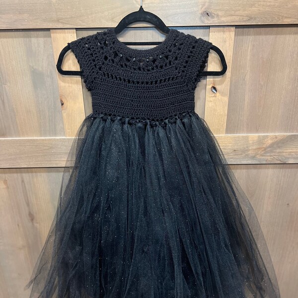 Robe tutu noire scintillante, style Maria