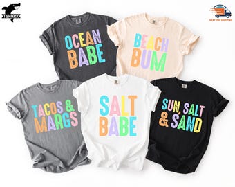 Comfort Colors® Trendy Summer Vibes Shirt, Beach Lake River Pool Tshirt, Summer Vacation Gifts