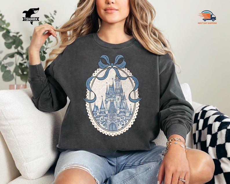 Comfort Colors® Coquette Magic Kingdom Princess Shirt, Walt Disney World Tee, Disneyworld Family Trip image 7