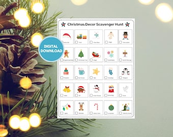 Christmas Lights Scavenger Hunt: Holiday Decor Checklist (PDF)