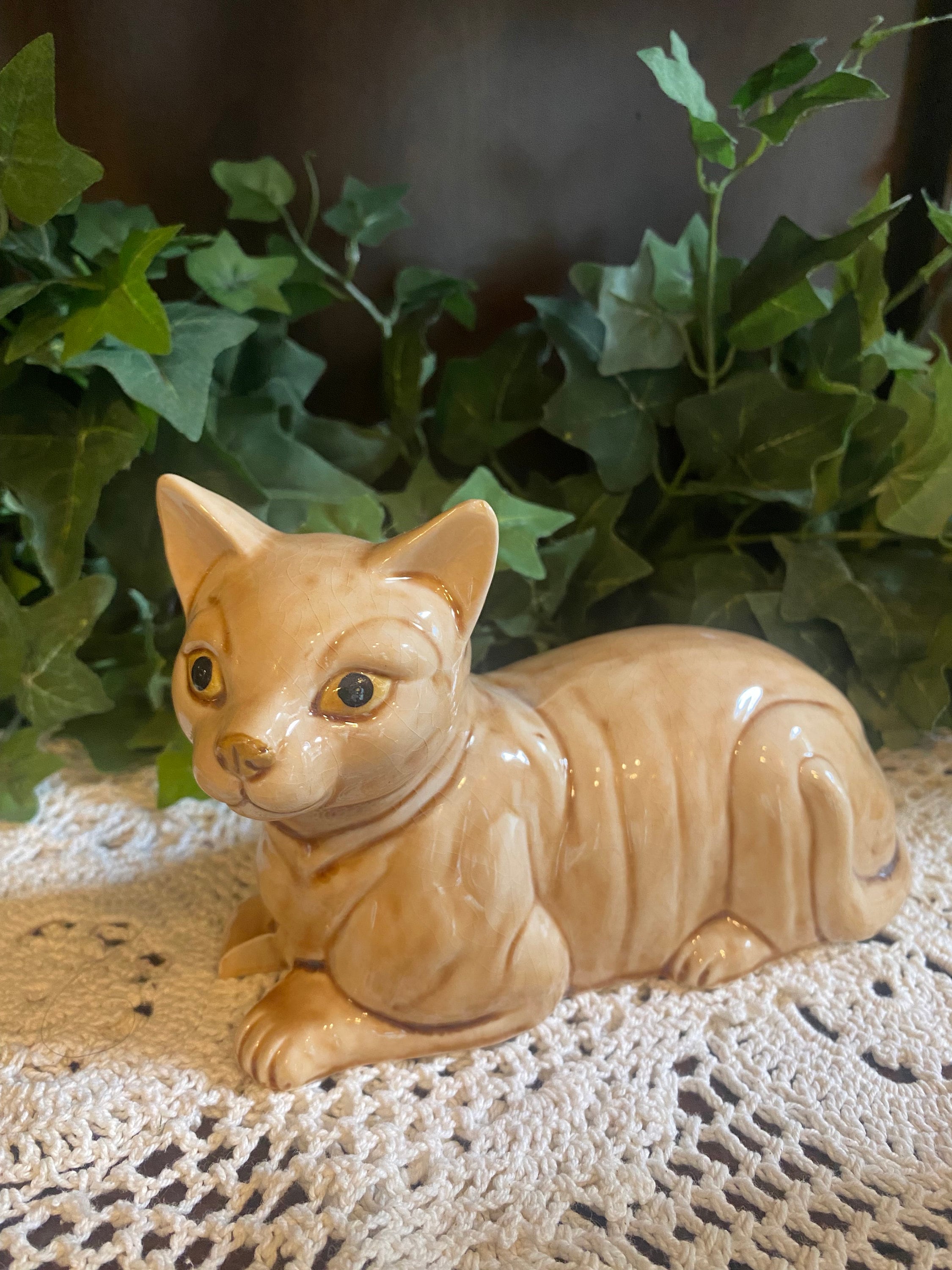 ビンテージ Norleans製 Big eye Cat置物 陶器 シャム猫 ねこ Vintage Norleans Cat - Etsy