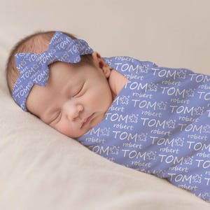 Personalized Swaddle Blanket, Newborn Name Swaddle, Custom baby blanket ,Baby Name Blanket, Hospital Blanket, Baby Shower Gift, Name swaddle