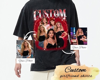 Camiseta personalizada com foto e estilo rap vintage