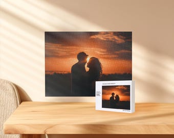 Puzzle personalizzato, puzzle personalizzato con foto di coppia, puzzle in legno, puzzle personalizzato basato sulla tua foto, regalo per la festa del papà per papà e nonno