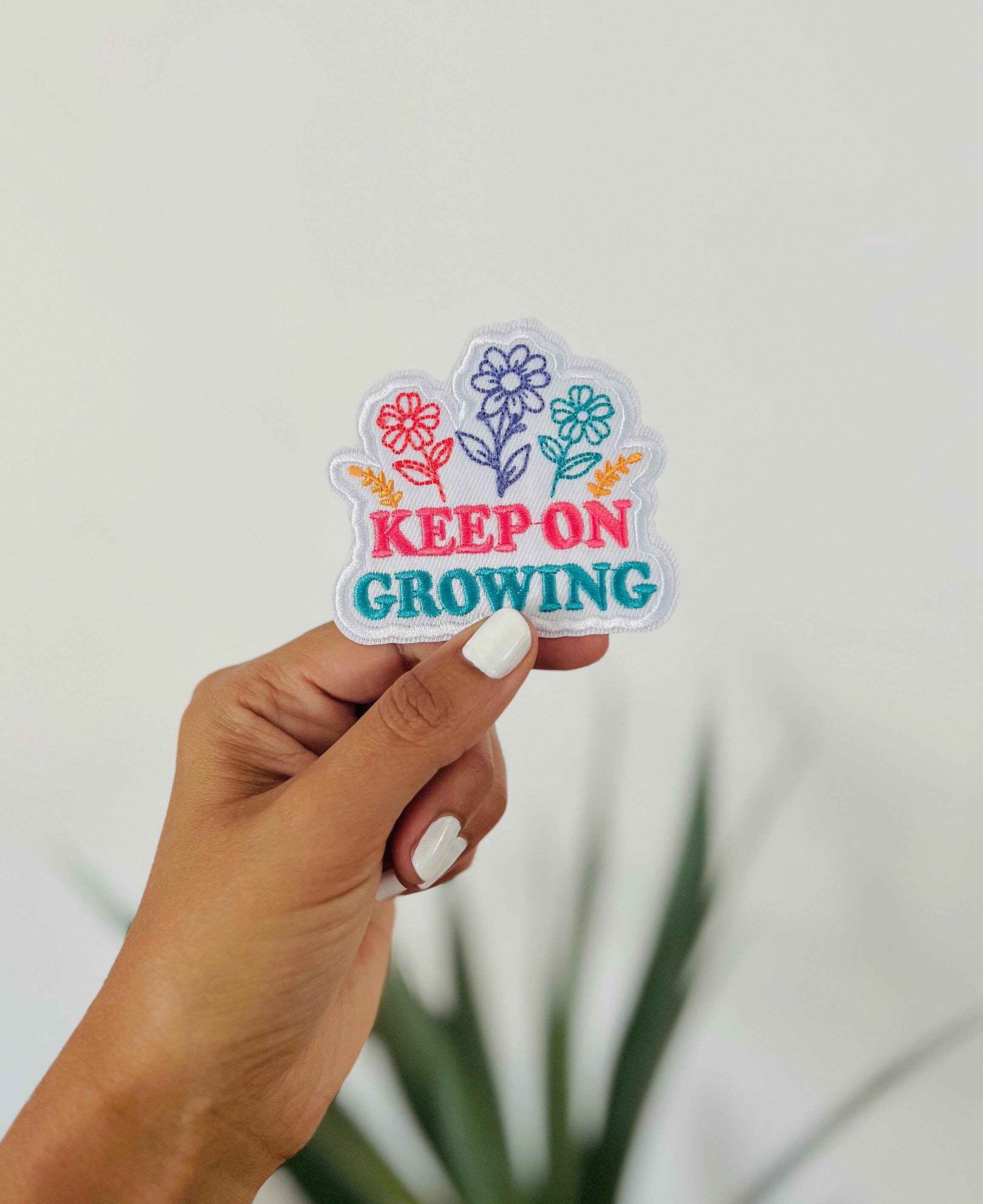 Keep on Growing Iron on Patch Embroidered Patch Cute Patches for Hats ...