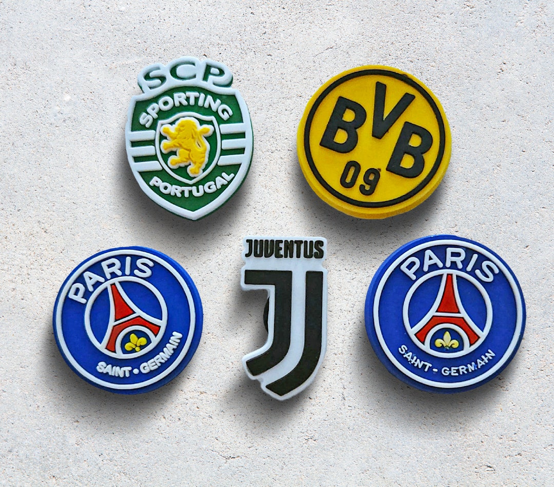 EUROPEAN Football Club Logo Croc Shoes Charm Set Soccer Teams Jibbitz