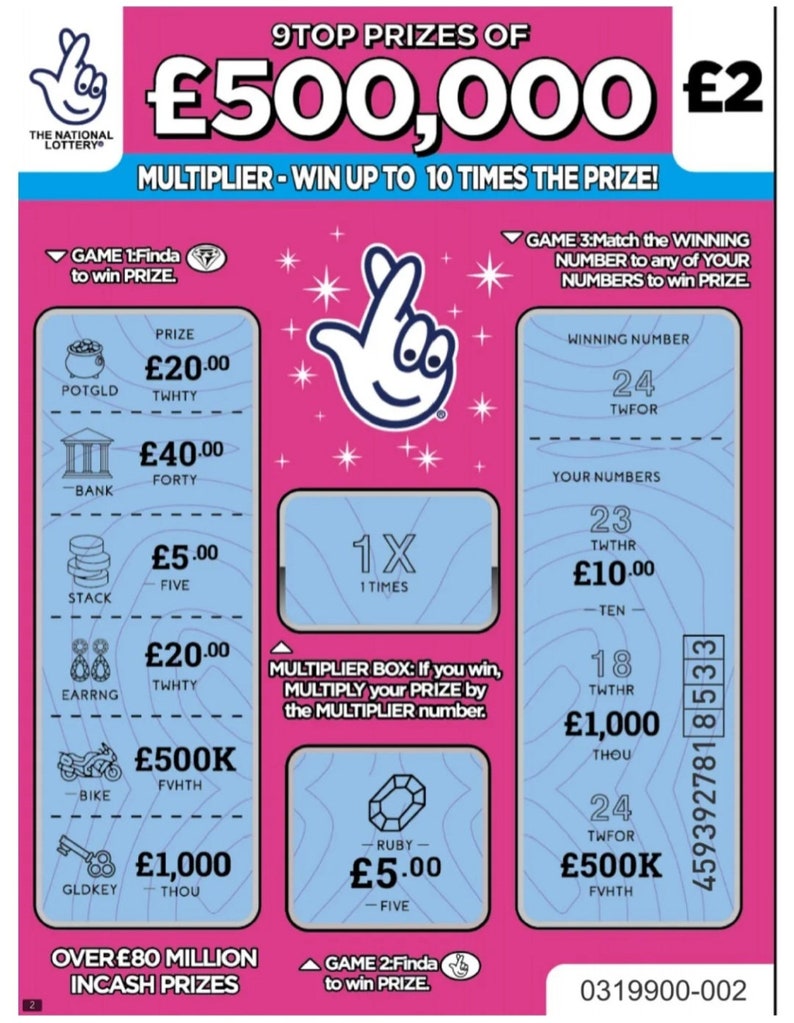 3 X Joke Fake Scratch Cards Win 500k Great Valentine's Day Gift