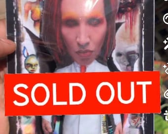 StuffedStars: Handcrafted Marilyn Manson Doll – Unique Cotton Collectibles