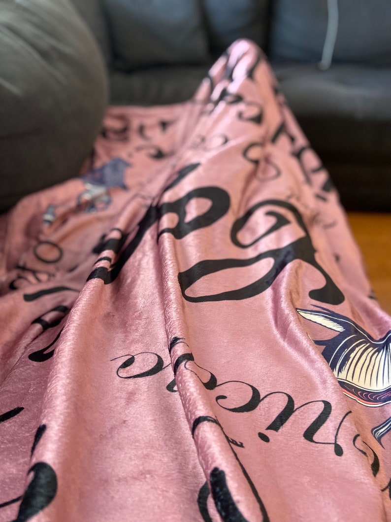 Coffee Lover Blanket, Rose Gold Blanket Gift for Coffee Lover, Living Room Decor, Soft Throw