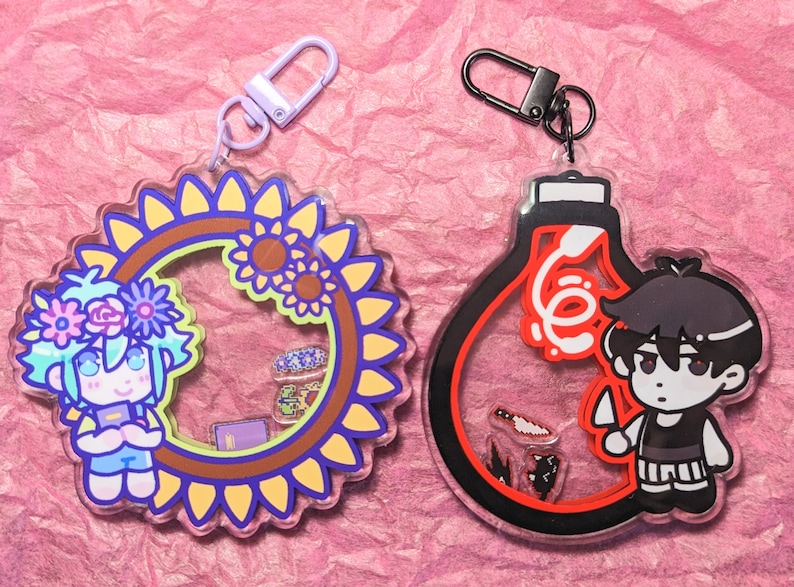 OMORI Shaker Keychain Charms Omori Basil Etsy