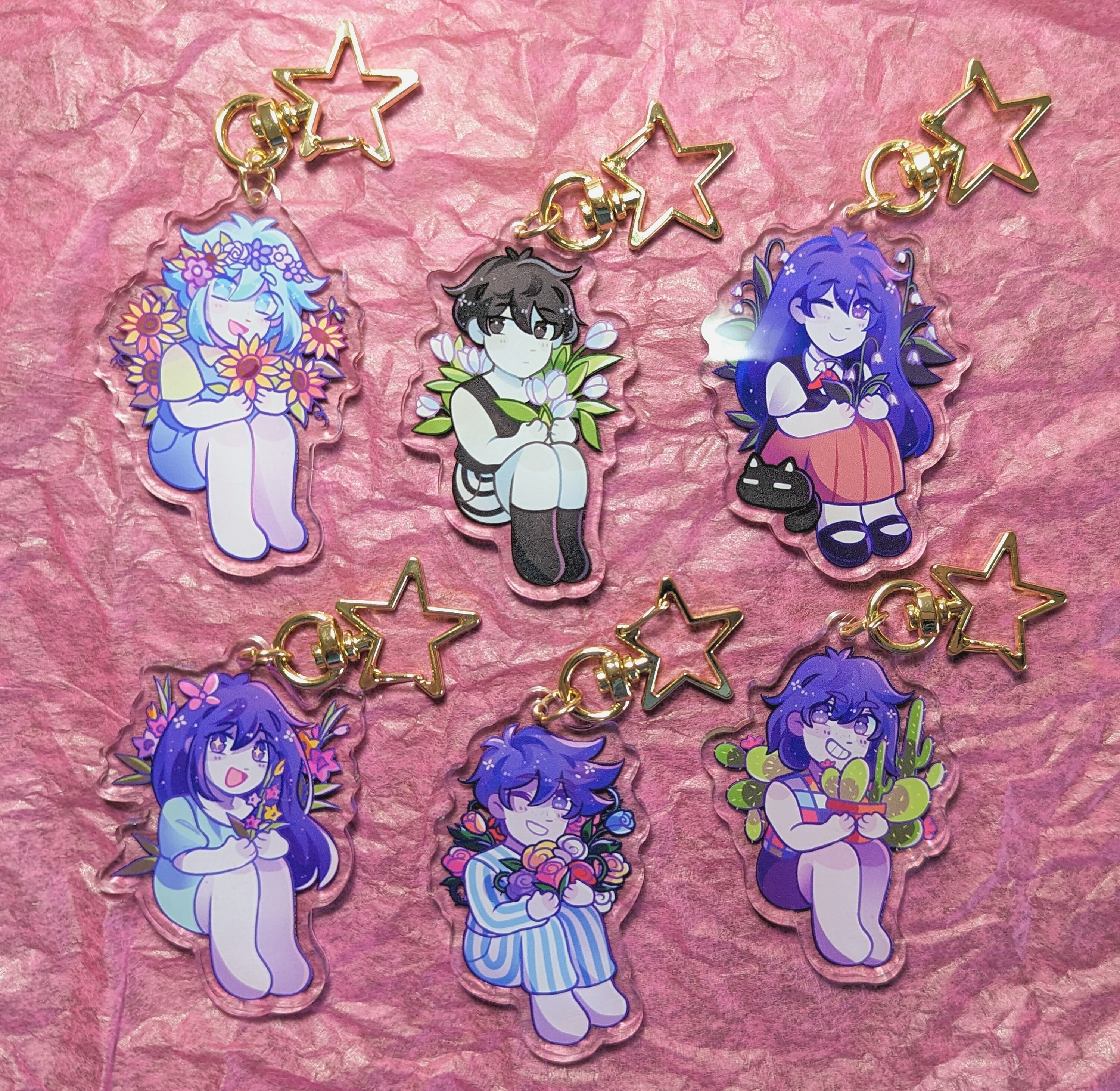OMORI Keychain Charms Doublesided Sunny Basil Kel Aubrey Hero Mari Etsy