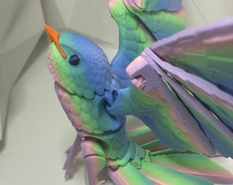 Swallow - articulated rainbow bird pet