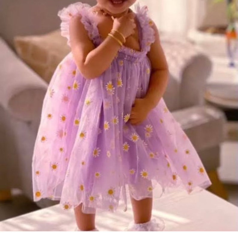 Baby Girl Daisy Dress , Baby Birthday Dress, Baby Girl Dress, Toddler