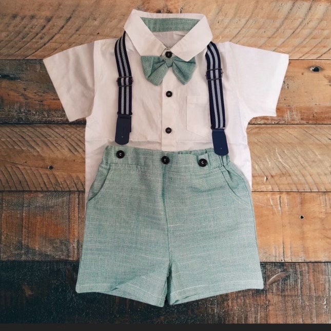 Baby Boy Wedding Suit ,baby Boy Wedding Outfit With Bow Tie, Boy