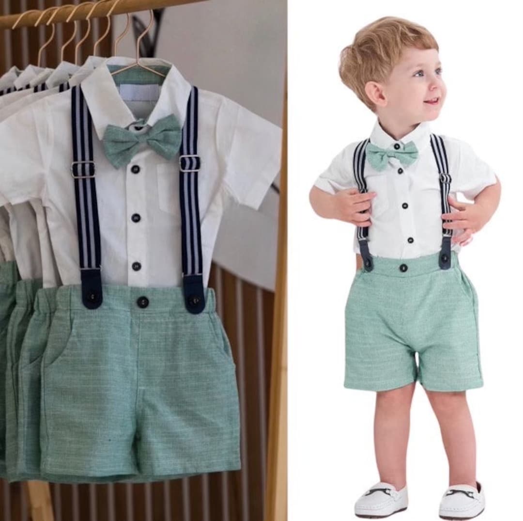 Baby Boy Wedding Suit ,baby Boy Wedding Outfit With Bow Tie, Boy
