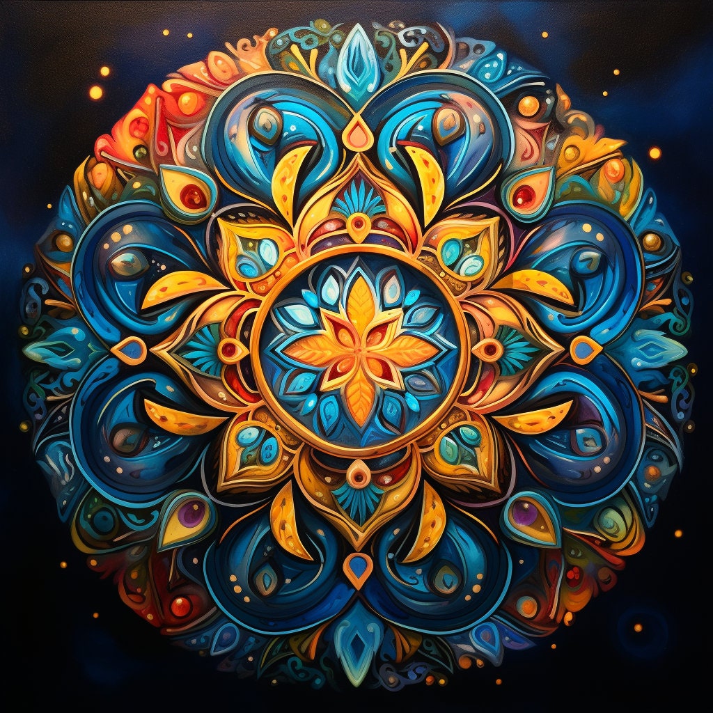 Digital Art Mandala Representing Self Integration Digital Etsy