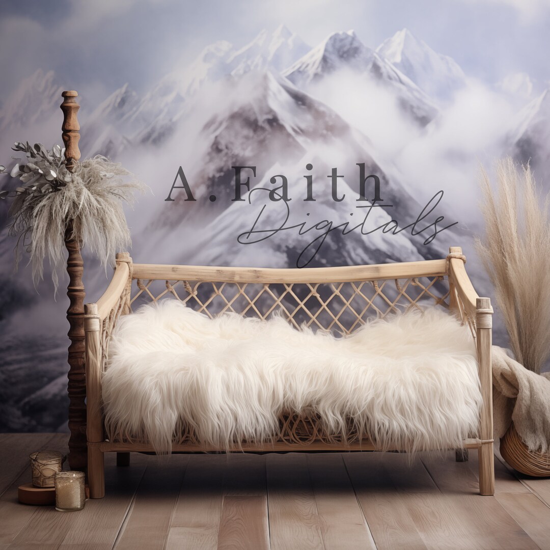 Digital Backdrop, Background Newborn Boy or Girl, Wood Baby Crib ...