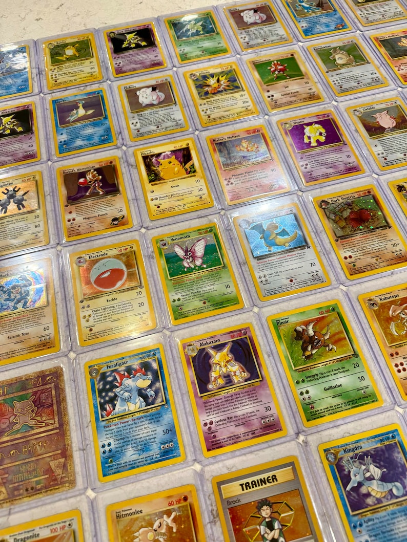 25x OFFICIAL VINTAGE Pokemon Cards 1st Edition Rare Holo Etsy