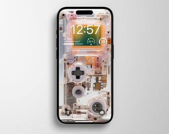 Console di gioco portatile futuristica GameBoy Sfondo per iPhone / Sfondo per telefono cellulare / Sfondo per schermata di blocco iOS / Sfondo per cellulare / 249