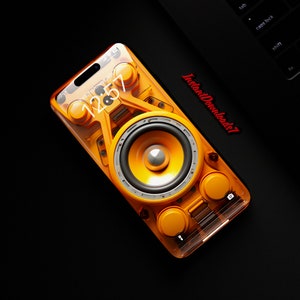 Transparent Speaker Boombox iPhone Wallpaper iPhone Wallpaper | LockScreen Wallpaper | iOS LockScreen Wallpaper | Cellphone Wallpaper | 48