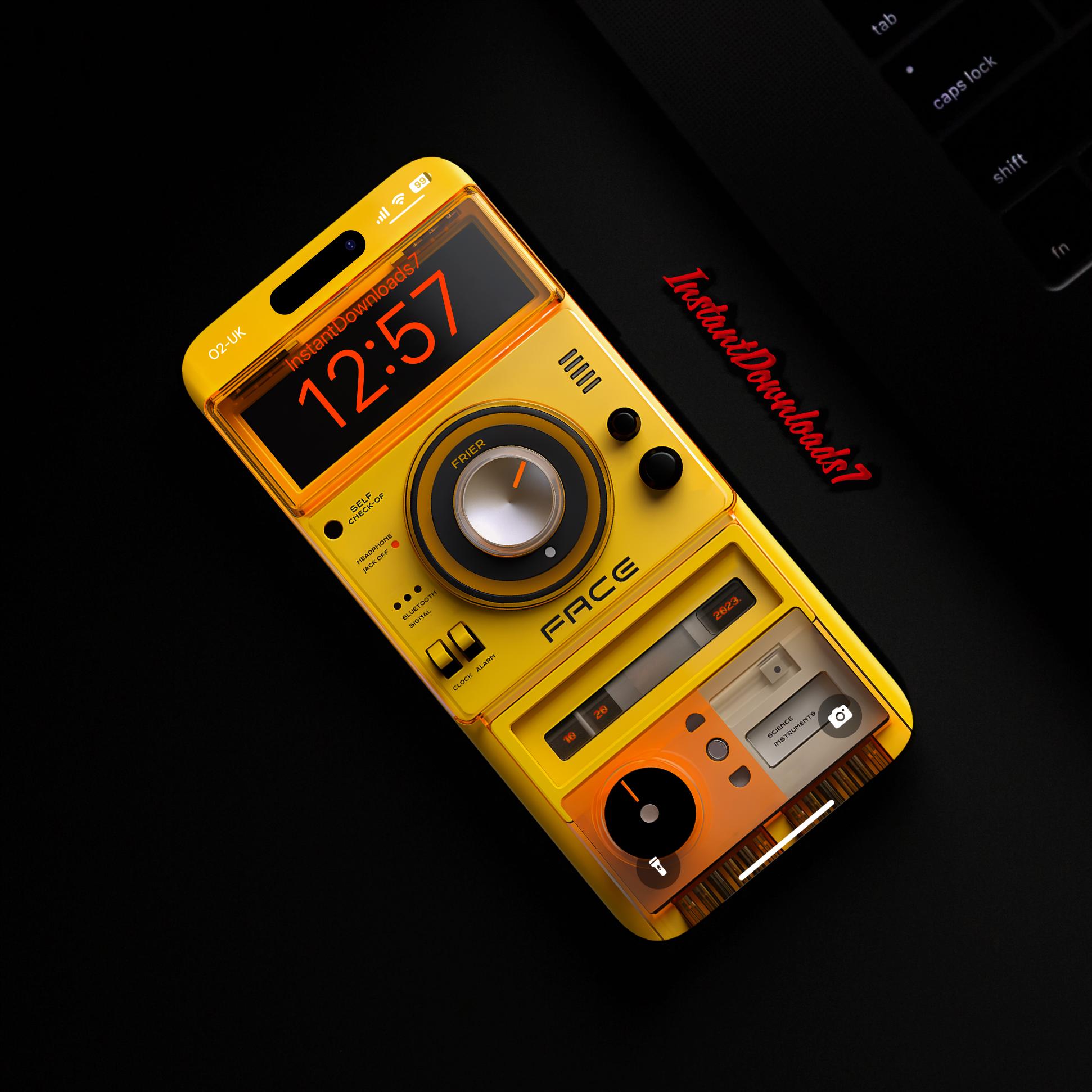 Dispositivo de comunicación por radio retro Fondo de pantalla para iPhone /  Fondo de pantalla para teléfono móvil / Fondo de pantalla de bloqueo de, image size:1942x1942