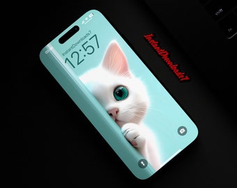 Niedliche Spitzenkatze fürs iPhone | LockScreen Hintergrund | Handy-Tapeten | iOS LockScreen Hintergrundbild | Handy-Tapeten | 92