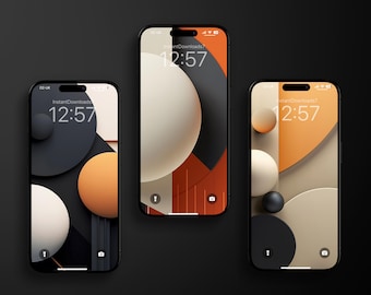 3x 3D Abstrakcyjne Geometryczne Tapety iPhone'a | Tapeta na Telefon Komórkowy | Tapeta na Ekran Blokady iOS | Tapeta na Telefon Komórkowy | 130