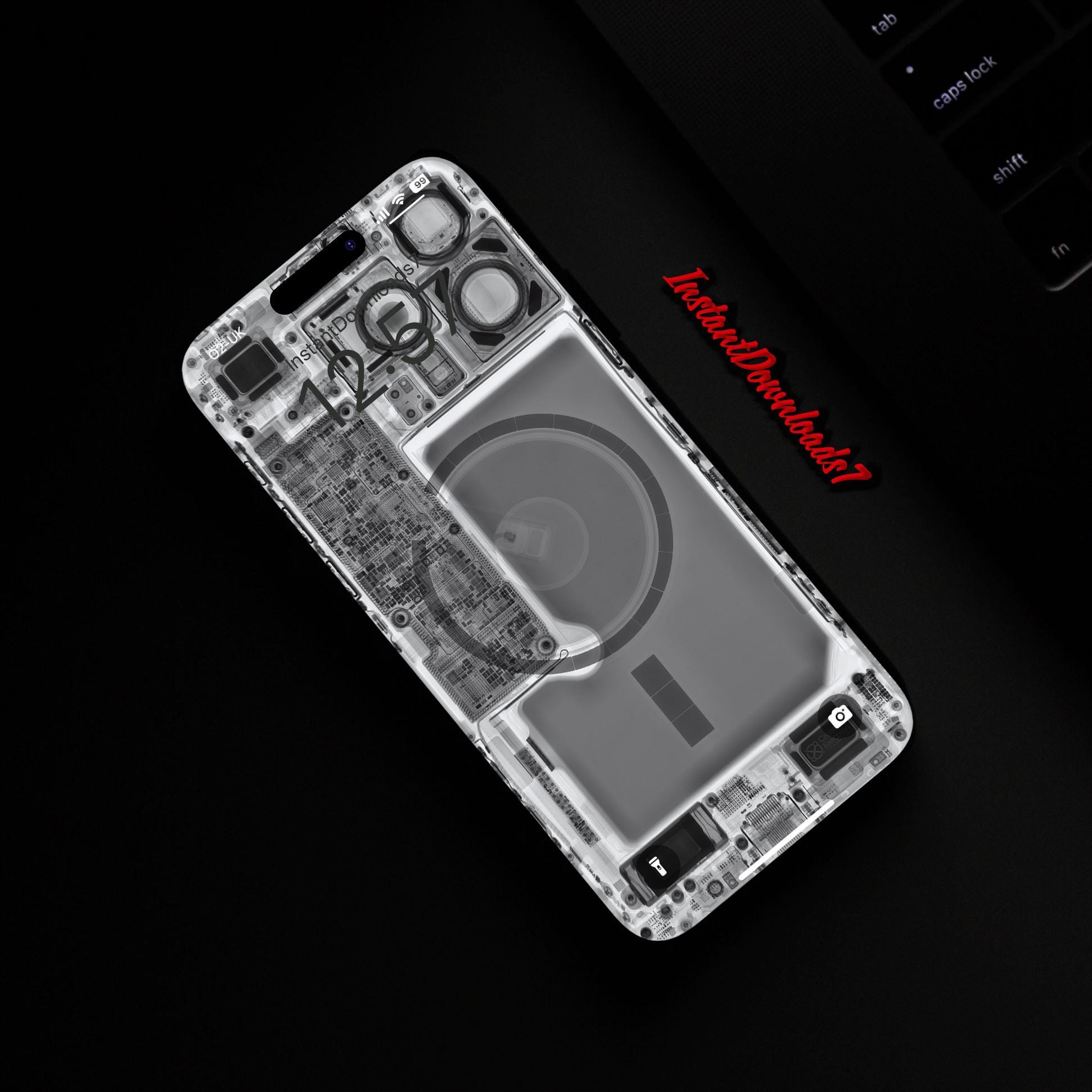 IPhone 15 Pro Max X-Ray 内部構造 iPhone 壁紙 | 携帯電話の壁紙 