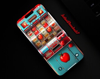 Fruit Slot Machine iPhone Wallpaper | LockScreen Hintergrund | Handy-Tapeten | iOS LockScreen Hintergrundbild | Handy-Tapeten | 90er