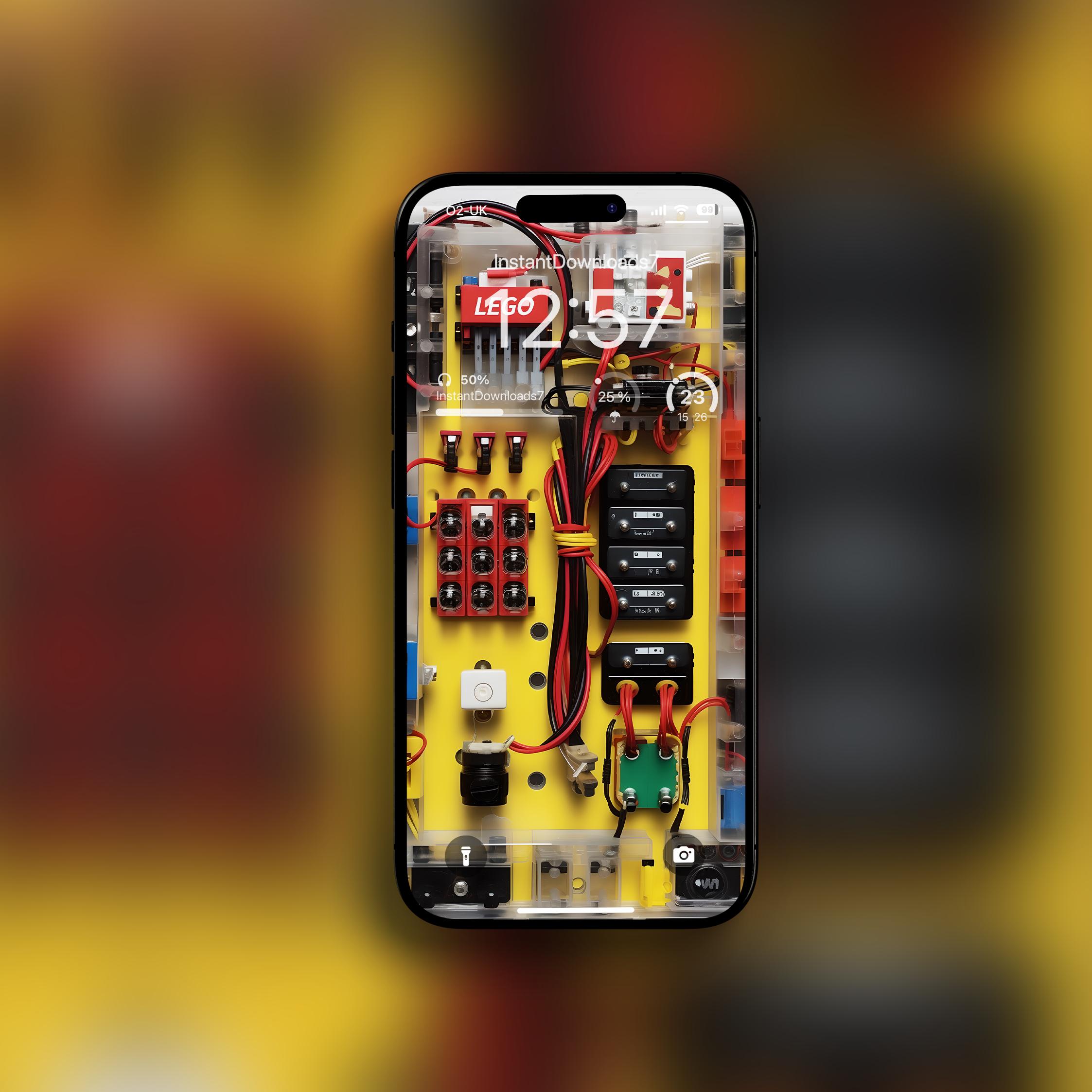 Concepto de placa de circuito mecánico Lego Fondo de pantalla para iPhone /  Fondo de pantalla para teléfono móvil / Fondo de pantalla de bloqueo de iOS  / Fondo de pantalla para, image size:2246x2246