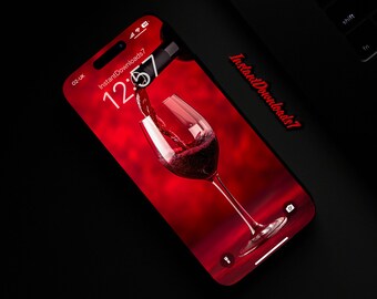 Wunsch Rotwein iPhone Wallpaper | LockScreen Hintergrund | Handy-Tapeten | iOS LockScreen Hintergrundbild | Handy-Tapeten | 100