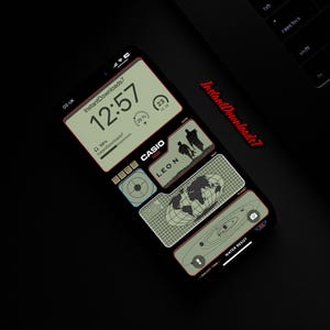 Casio-klockainspirerad iPhone-bakgrund | Mobiltelefonbakgrund | iOS-låsskärmsbakgrund | Mobiltelefonbakgrund | 148