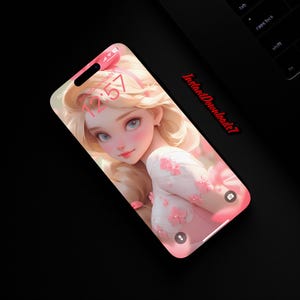 Cute Girl Portrait Illustration iPhone Wallpaper | Mobile Phone Wallpaper | iOS LockScreen Wallpaper | Cellphone Wallpaper | 180