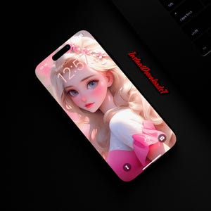 Cute Girl Portrait Illustration iPhone Wallpaper | Mobile Phone Wallpaper | iOS LockScreen Wallpaper | Cellphone Wallpaper | 178