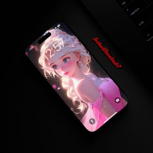 Cute Princess Illustration iPhone Wallpaper | Mobile Phone Wallpaper | iOS LockScreen Wallpaper | Cellphone Wallpaper | 181
