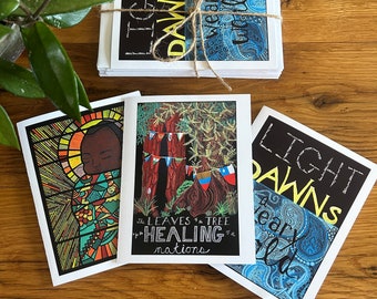 Christian Greeting Card Pack - Faith Based Greeting Cards - Christian Art Blank Card - Handmade Christian Card