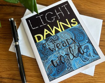 Hope Greeting Card - Faith Greeting Card - Christian Greeting Card Blank - Thinking of You Art Greeting Card - Church Greeting Card