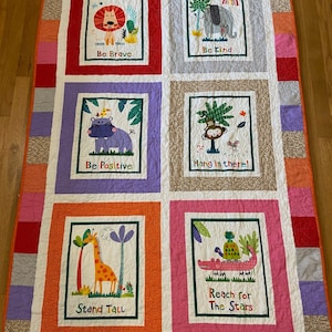 Handmade Children&#39;s Jungle Animal Quilt