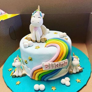 Unicorn Fondant Cake toppers
