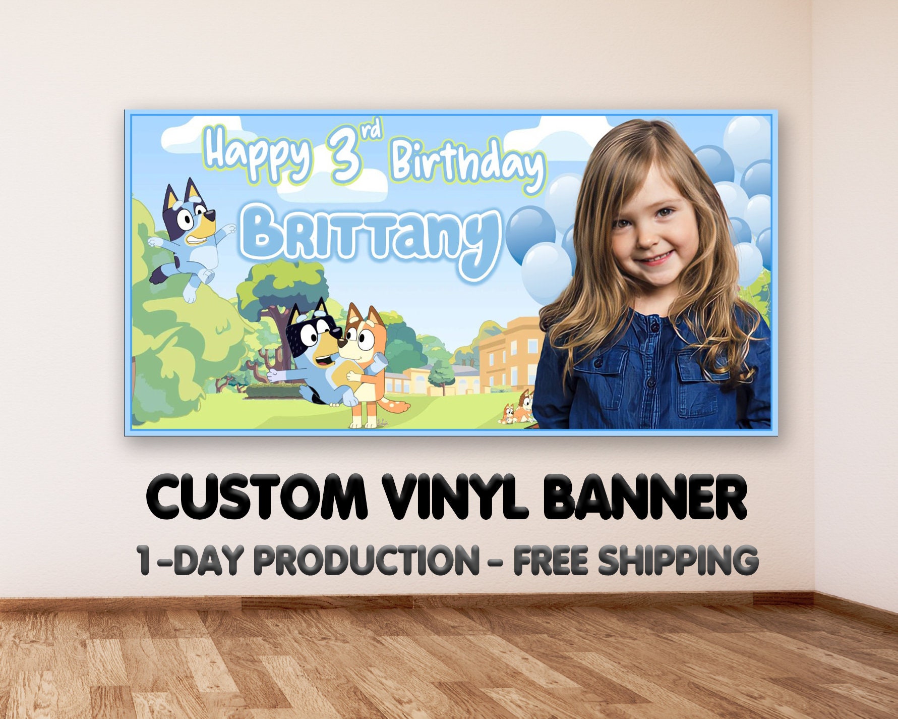 Custom Bluey Round Backdrop Covers Bandit Chilli Bingo Kids Birthday P –  dreamybackdrop