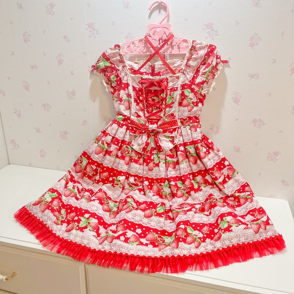 Classic Pink Floral Lolita Dress main image 0