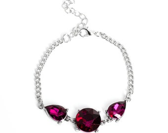 Twinkling Trio - Pink Paparazzi Bracelet (#5136)