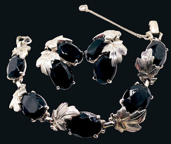 Elsa Schiaparelli Signed Bracelet and Earrings Se… - image 1