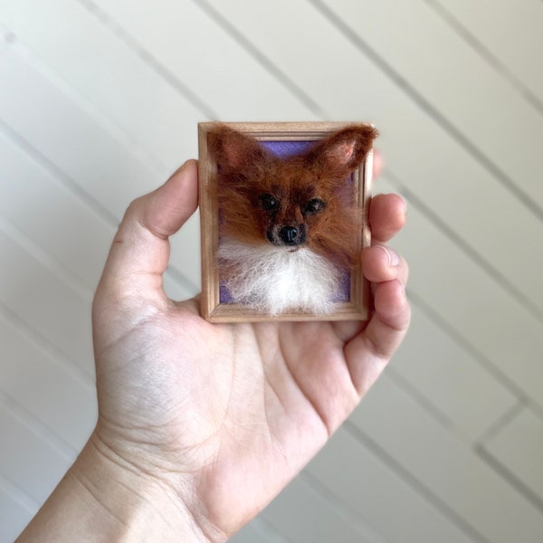 Custom Needle Felted Pet Portrait