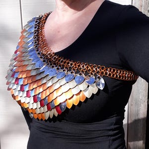 Pheme Scalemail Sash Scalemail Breastplate Dragon Scale Breastplate Chainmail Armor Cosplay Armor